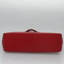 BURBERRY Nova Check Hand Bag Canvas Beige Red Auth 113293-5