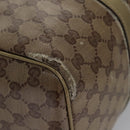 GUCCI GG Crystal Hand Bag Coated Canvas Brown Gold 193603 Auth 113305-9
