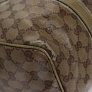 GUCCI GG Crystal Hand Bag Coated Canvas Brown Gold 193603 Auth 113305-15