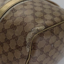 GUCCI GG Crystal Hand Bag Coated Canvas Brown Gold 193603 Auth 113305-16
