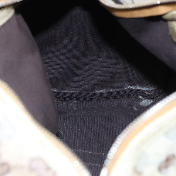 GUCCI GG Crystal Hand Bag Coated Canvas Brown Gold 193603 Auth 113305