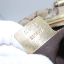 GUCCI GG Crystal Hand Bag Coated Canvas Brown Gold 193603 Auth 113305-12