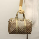 GUCCI GG Crystal Hand Bag Coated Canvas Brown Gold 193603 Auth 113305-22