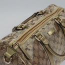 GUCCI GG Crystal Hand Bag Coated Canvas Brown Gold 193603 Auth 113305-6
