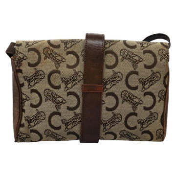 CELINE C Macadam Canvas Shoulder Bag Beige Brown Auth 113310 - 0