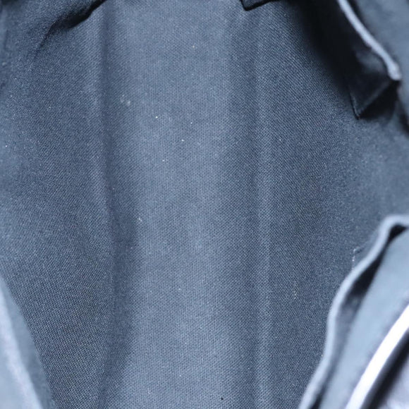 BURBERRY Nova Check Hand Bag PVC Beige Black Silver Auth 113312