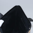 BURBERRY Nova Check Hand Bag PVC Beige Black Silver Auth 113312-17