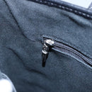 BURBERRY Nova Check Hand Bag PVC Beige Black Silver Auth 113312-19