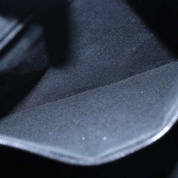 BURBERRY Nova Check Hand Bag PVC Beige Black Silver Auth 113312