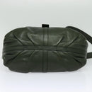 BVLGARI Hand Bag Leather 2way Green Auth 113313-11