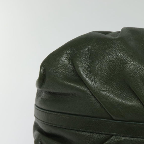 BVLGARI Hand Bag Leather 2way Green Auth 113313