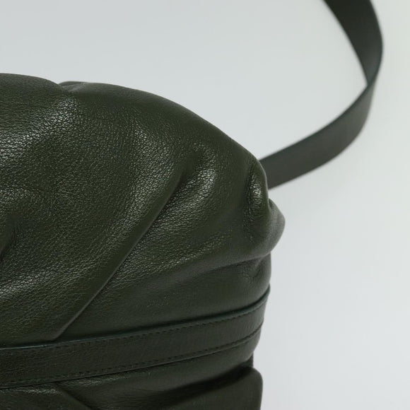 BVLGARI Hand Bag Leather 2way Green Auth 113313