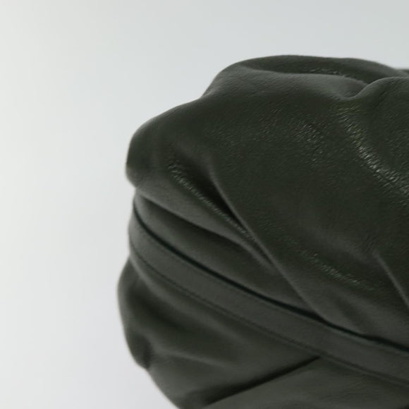 BVLGARI Hand Bag Leather 2way Green Auth 113313