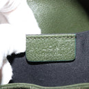 BVLGARI Hand Bag Leather 2way Green Auth 113313-20