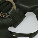 BVLGARI Hand Bag Leather 2way Green Auth 113313-6