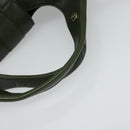 BVLGARI Hand Bag Leather 2way Green Auth 113313-7