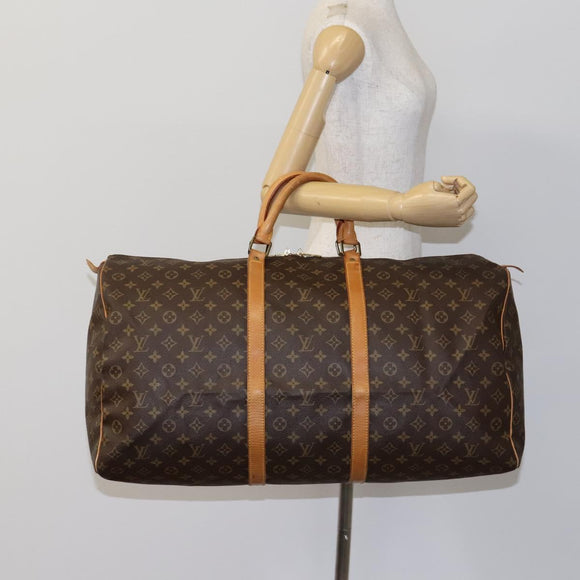 LOUIS VUITTON Monogram Keepall 60 Boston Bag M41422 LV Auth 113321