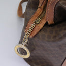 CELINE Macadam Canvas Shoulder Bag PVC Leather Brown Auth 113333-16