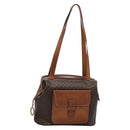 CELINE Macadam Canvas Shoulder Bag PVC Leather Brown Auth 113333-1