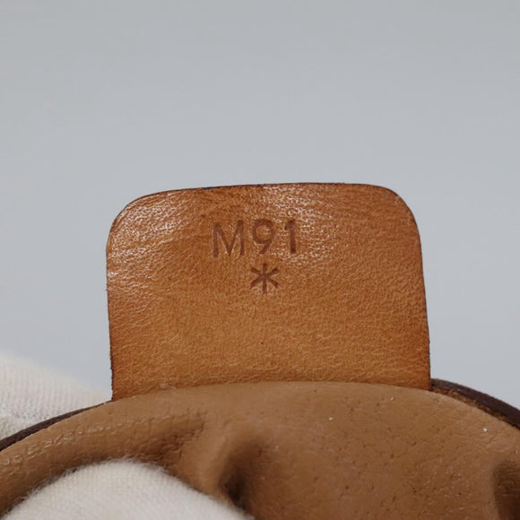 CELINE Macadam Canvas Shoulder Bag PVC Leather Brown Auth 113333