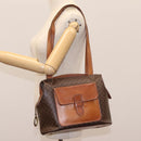 CELINE Macadam Canvas Shoulder Bag PVC Leather Brown Auth 113333-26