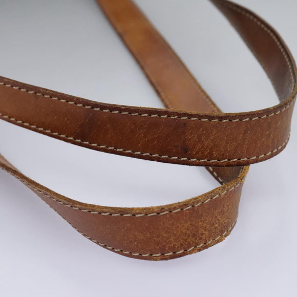 CELINE Macadam Canvas Shoulder Bag PVC Leather Brown Auth 113333
