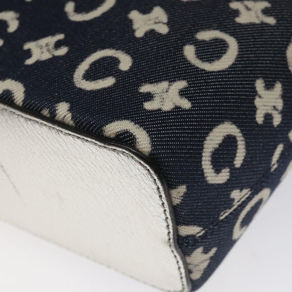 CELINE C Macadam Canvas Hand Bag Navy Auth 113334V