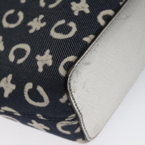 CELINE C Macadam Canvas Hand Bag Navy Auth 113334V