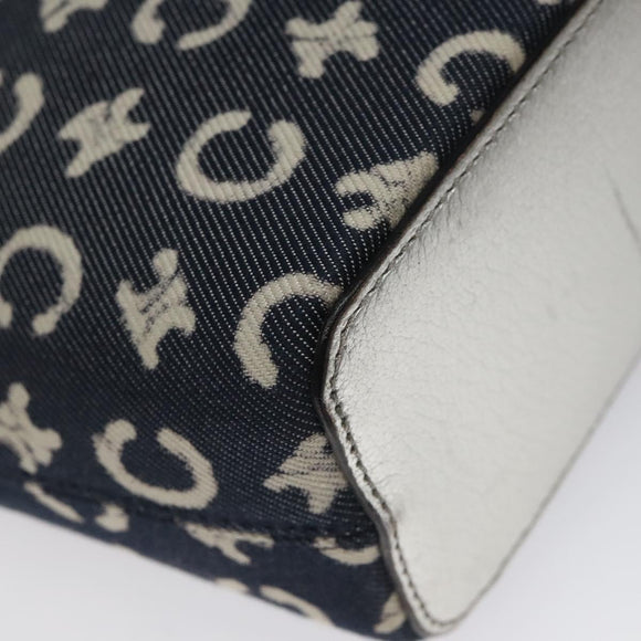 CELINE C Macadam Canvas Hand Bag Navy Auth 113334V