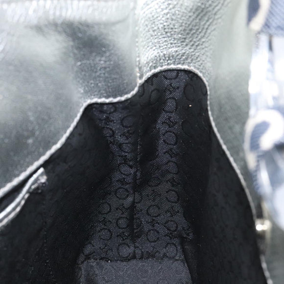 CELINE C Macadam Canvas Hand Bag Navy Auth 113334V
