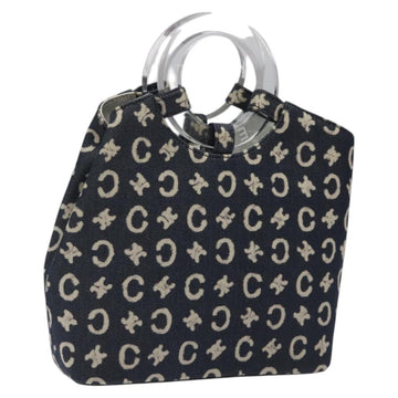 CELINE C Macadam Canvas Hand Bag Navy Auth 113334V