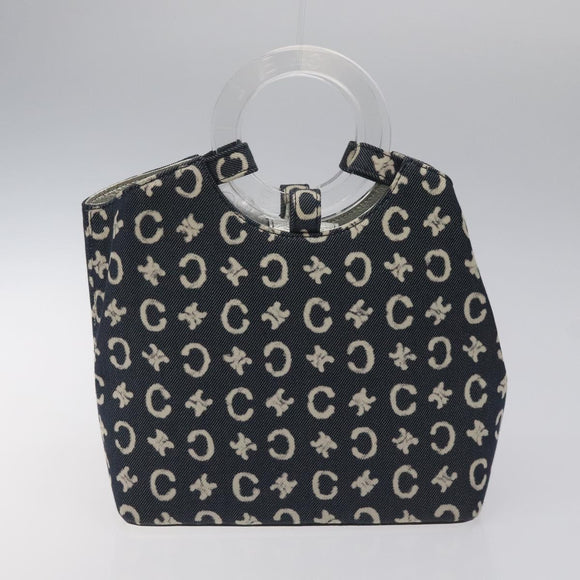 CELINE C Macadam Canvas Hand Bag Navy Auth 113334V