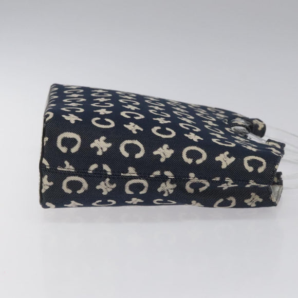 CELINE C Macadam Canvas Hand Bag Navy Auth 113334V