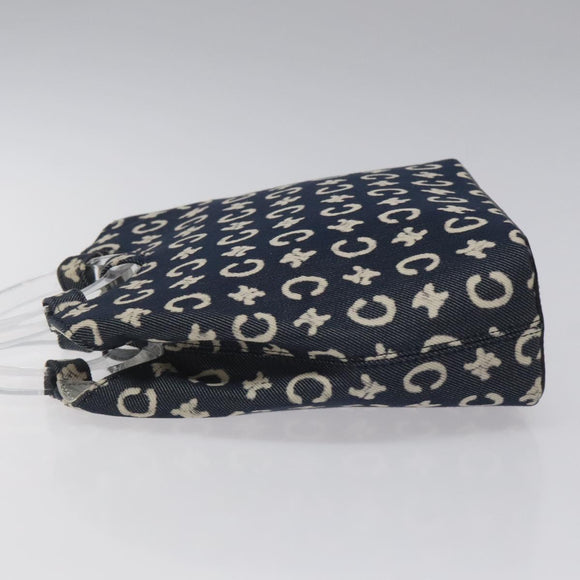 CELINE C Macadam Canvas Hand Bag Navy Auth 113334V