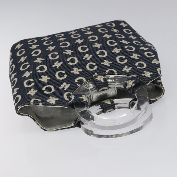 CELINE C Macadam Canvas Hand Bag Navy Auth 113334V