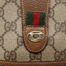 GUCCI GG Supreme Web Sherry Line Clutch Bag PVC Beige Gold 014 122 Auth 113335-8