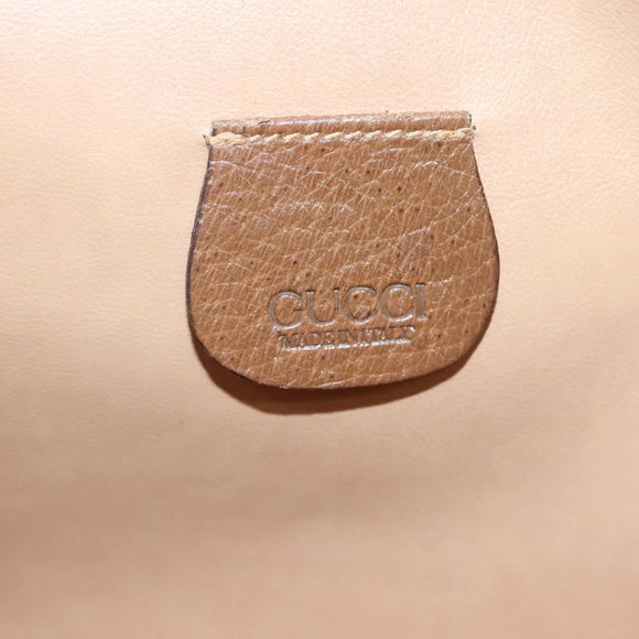 GUCCI GG Supreme Web Sherry Line Clutch Bag PVC Beige Gold 014 122 Auth 113335
