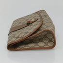 GUCCI GG Supreme Web Sherry Line Clutch Bag PVC Beige Gold 014 122 Auth 113335-4