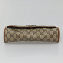 GUCCI GG Supreme Web Sherry Line Clutch Bag PVC Beige Gold 014 122 Auth 113335-6
