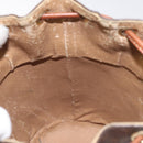 CELINE Macadam Canvas Shoulder Bag PVC Leather Brown Auth 113406-21