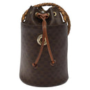 CELINE Macadam Canvas Shoulder Bag PVC Leather Brown Auth 113406-13