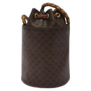 CELINE Macadam Canvas Shoulder Bag PVC Leather Brown Auth 113406-2