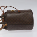 CELINE Macadam Canvas Shoulder Bag PVC Leather Brown Auth 113406-4