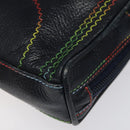 FENDI Shoulder Bag Leather Navy Auth 113423-10