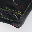 FENDI Shoulder Bag Leather Navy Auth 113423-14