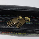 FENDI Shoulder Bag Leather Navy Auth 113423-15