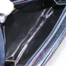 FENDI Shoulder Bag Leather Navy Auth 113423-11