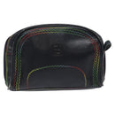 FENDI Shoulder Bag Leather Navy Auth 113423-2