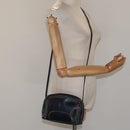 FENDI Shoulder Bag Leather Navy Auth 113423-21