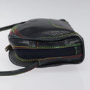 FENDI Shoulder Bag Leather Navy Auth 113423-4